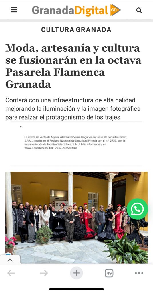 Moda, artesanía y cultura se fusionan en la octava Pasarela Flamenca Granada