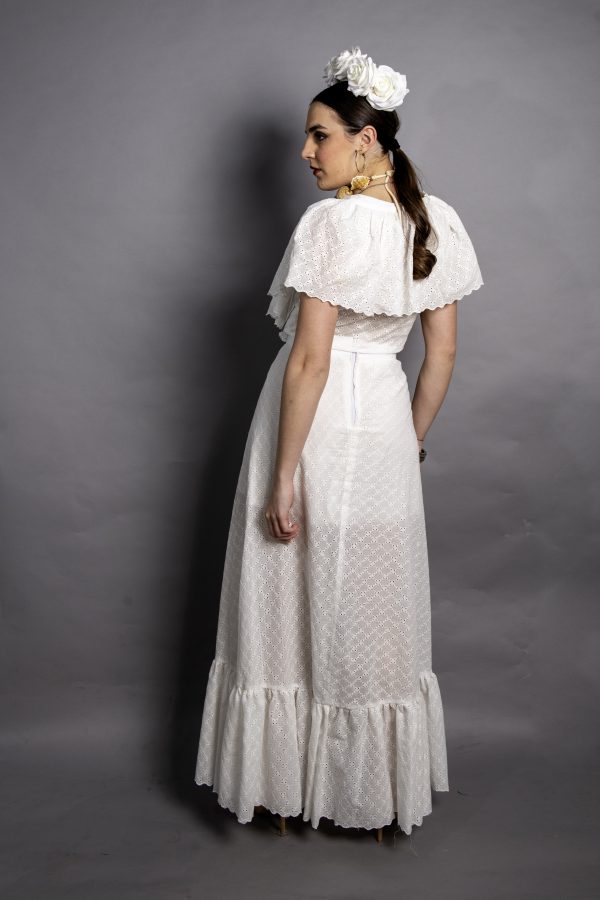 Falda rociera y corpiño blanco - Imagen 3